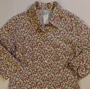 Delia's Floral Button Blouse